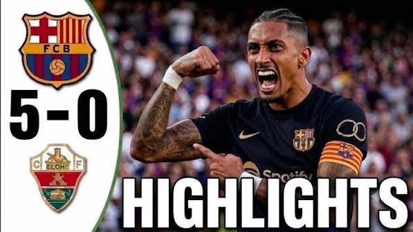 Barcelona knuste Elche CF 5-0 på bortebane.
